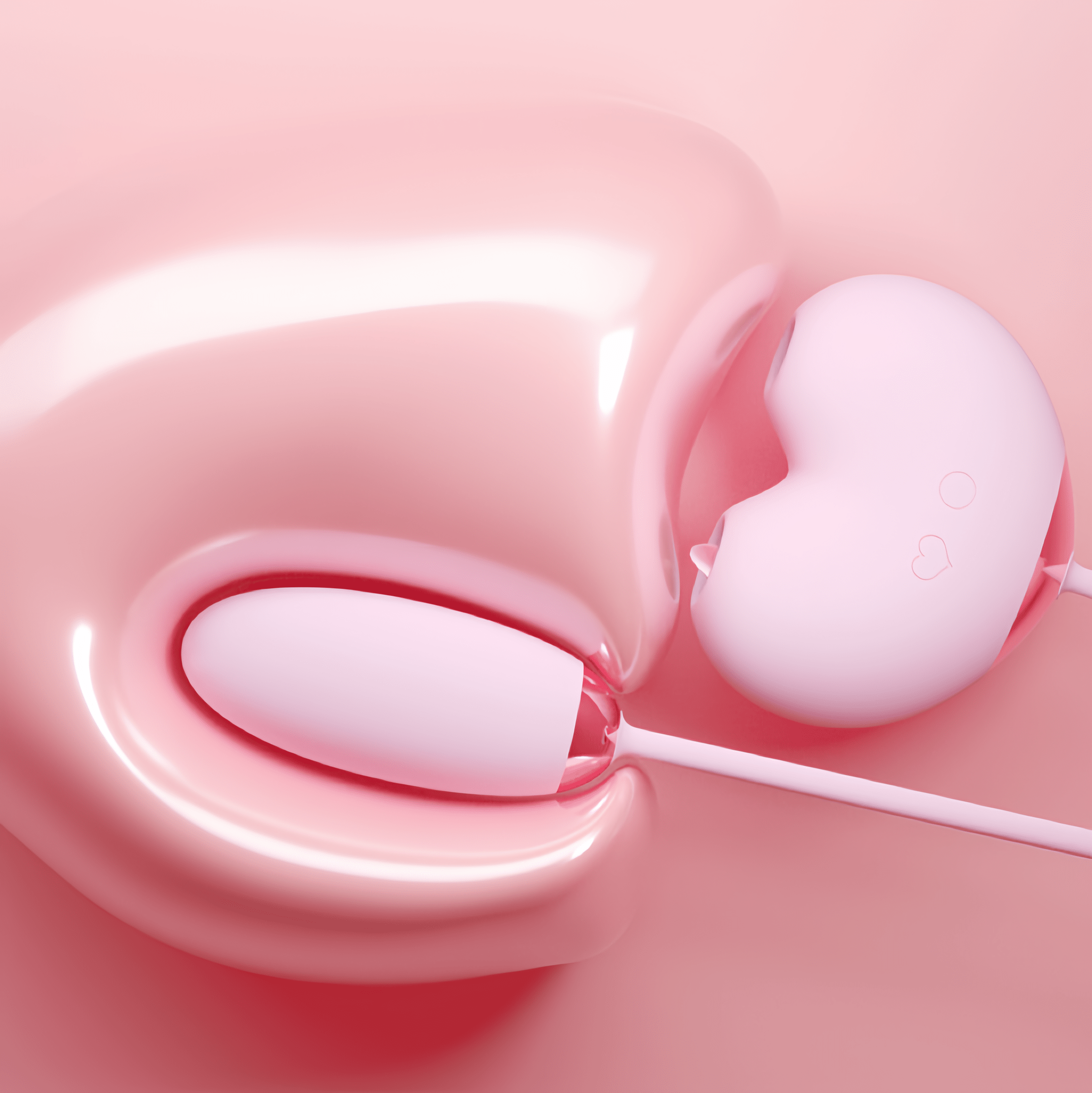 Triple Pleasure Technology Diagram: Sucking, licking, and a powerful vibrator combine to fully stimulate internal and external sensitive areas.