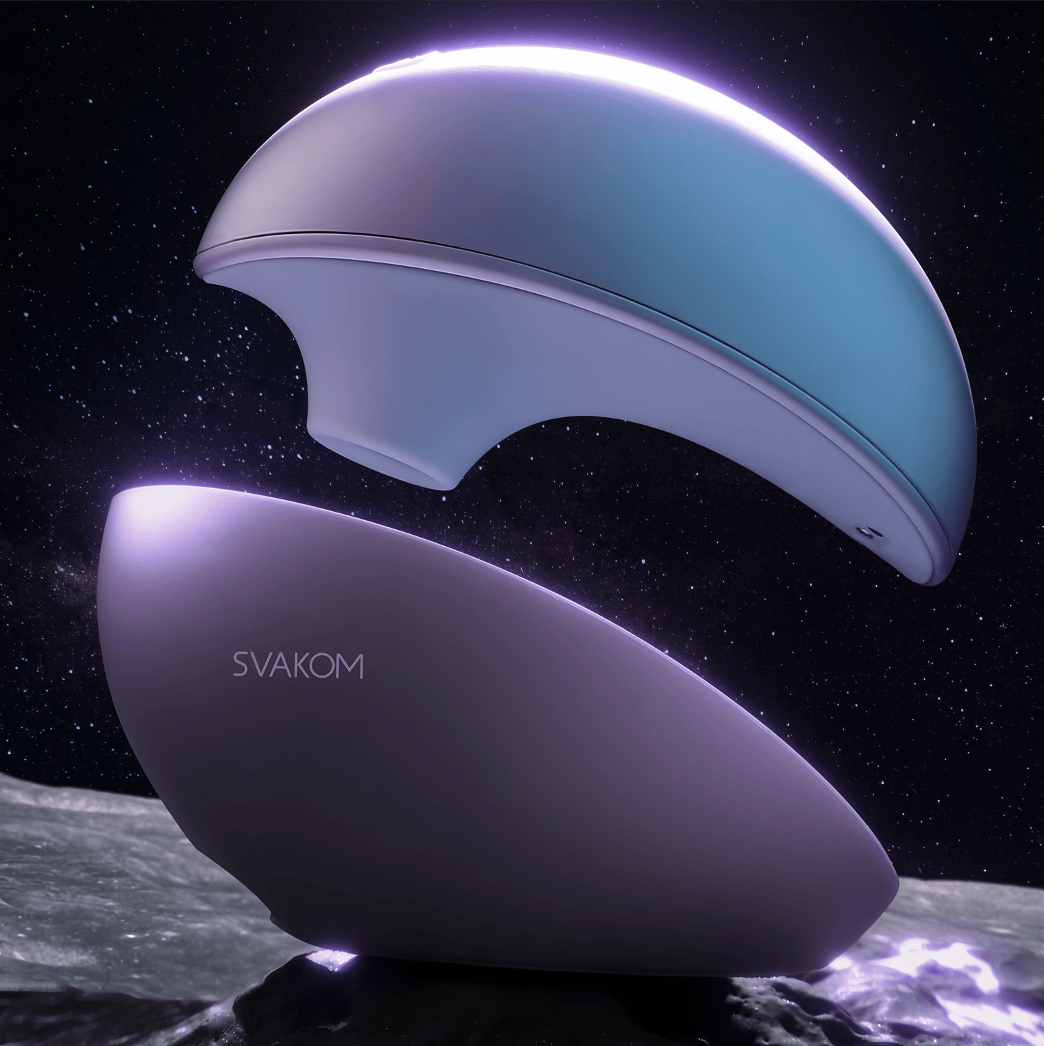 The charging dock is displayed. The 800mAh battery provides four full charges for the vibrator, and the USB-C port allows for convenient charging.