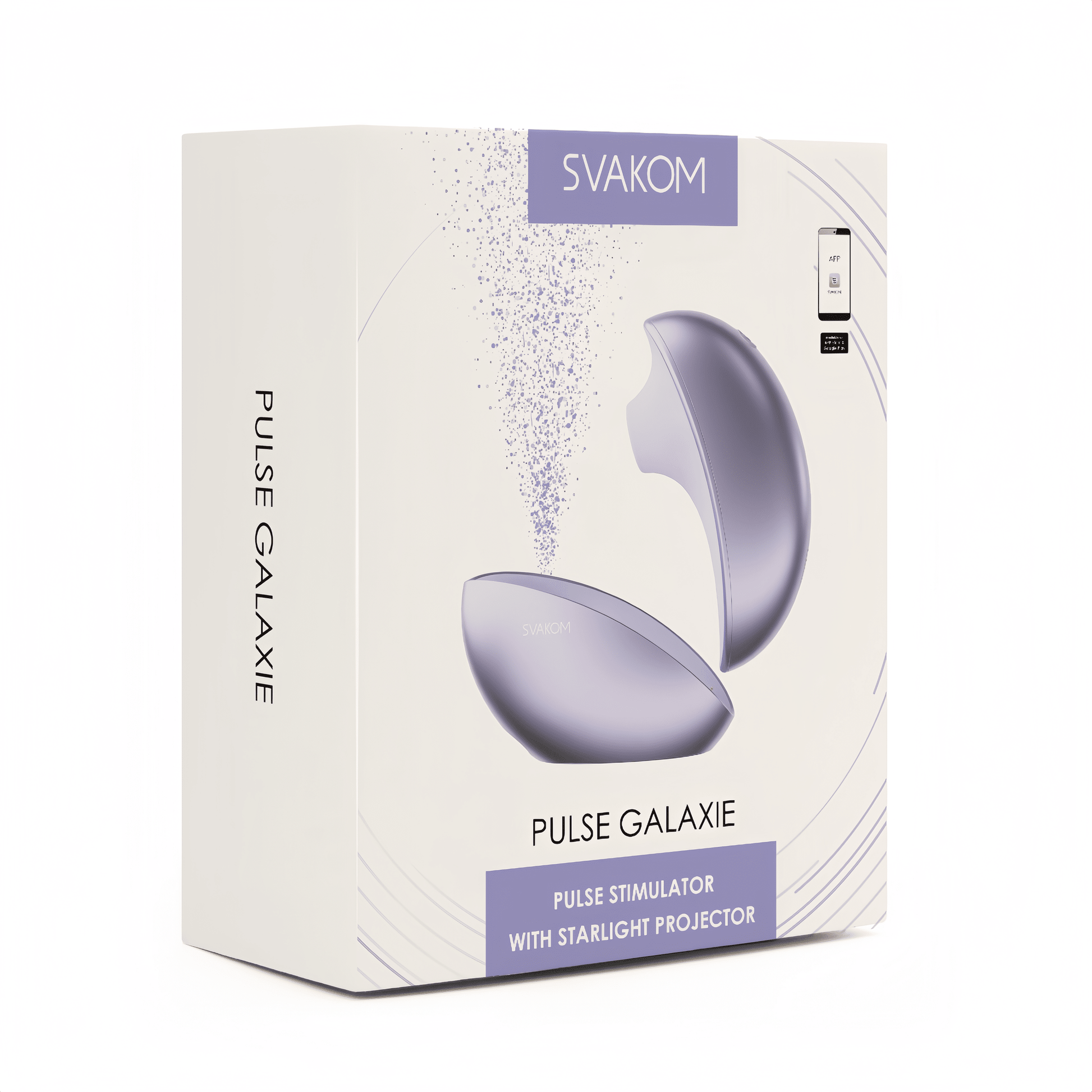 Gift-quality packaging in a stylish metallic lilac color scheme, perfect for gift giving.