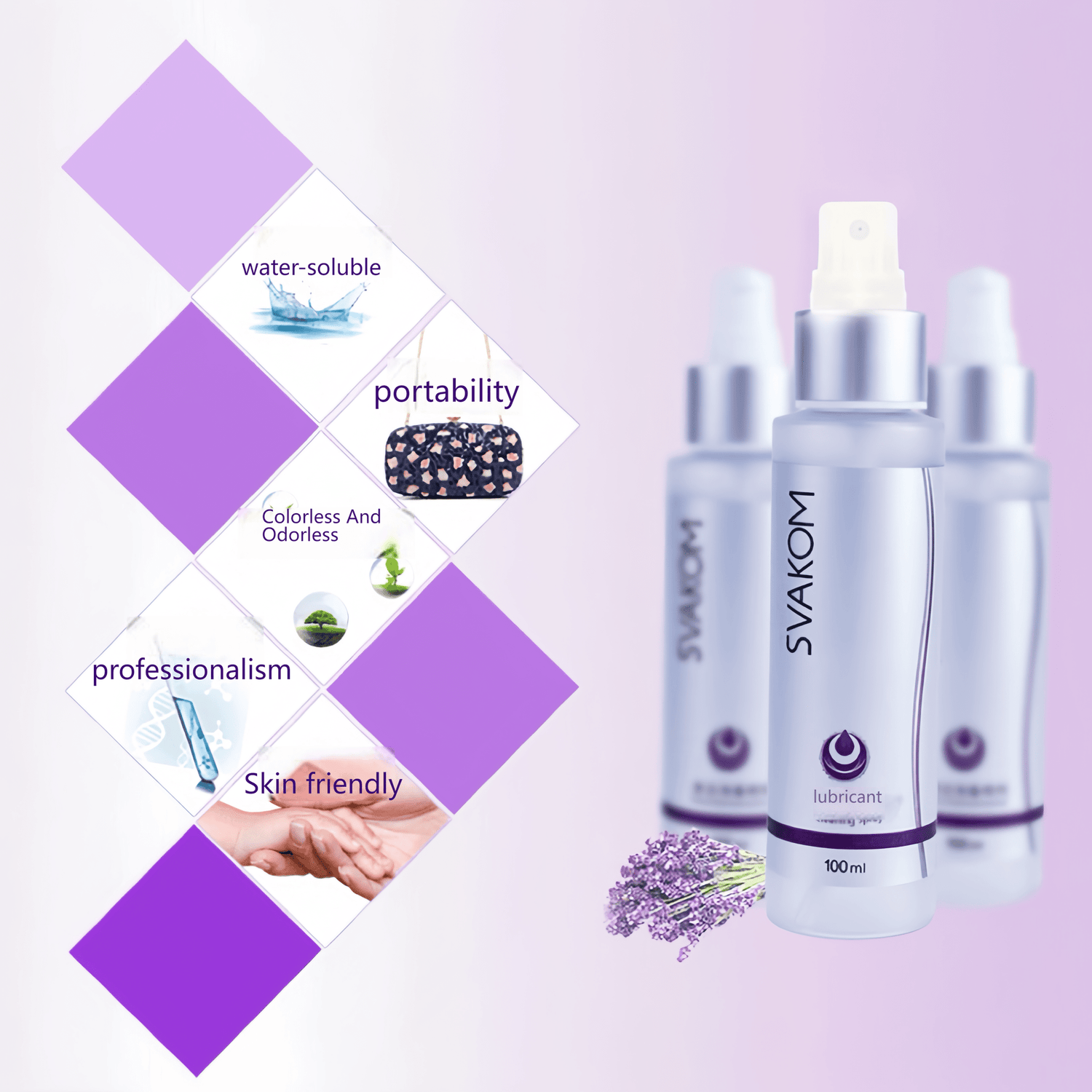 Skin-friendly and safe ingredients - quaternary ammonium salt + tea tree oil + alcohol-free formula