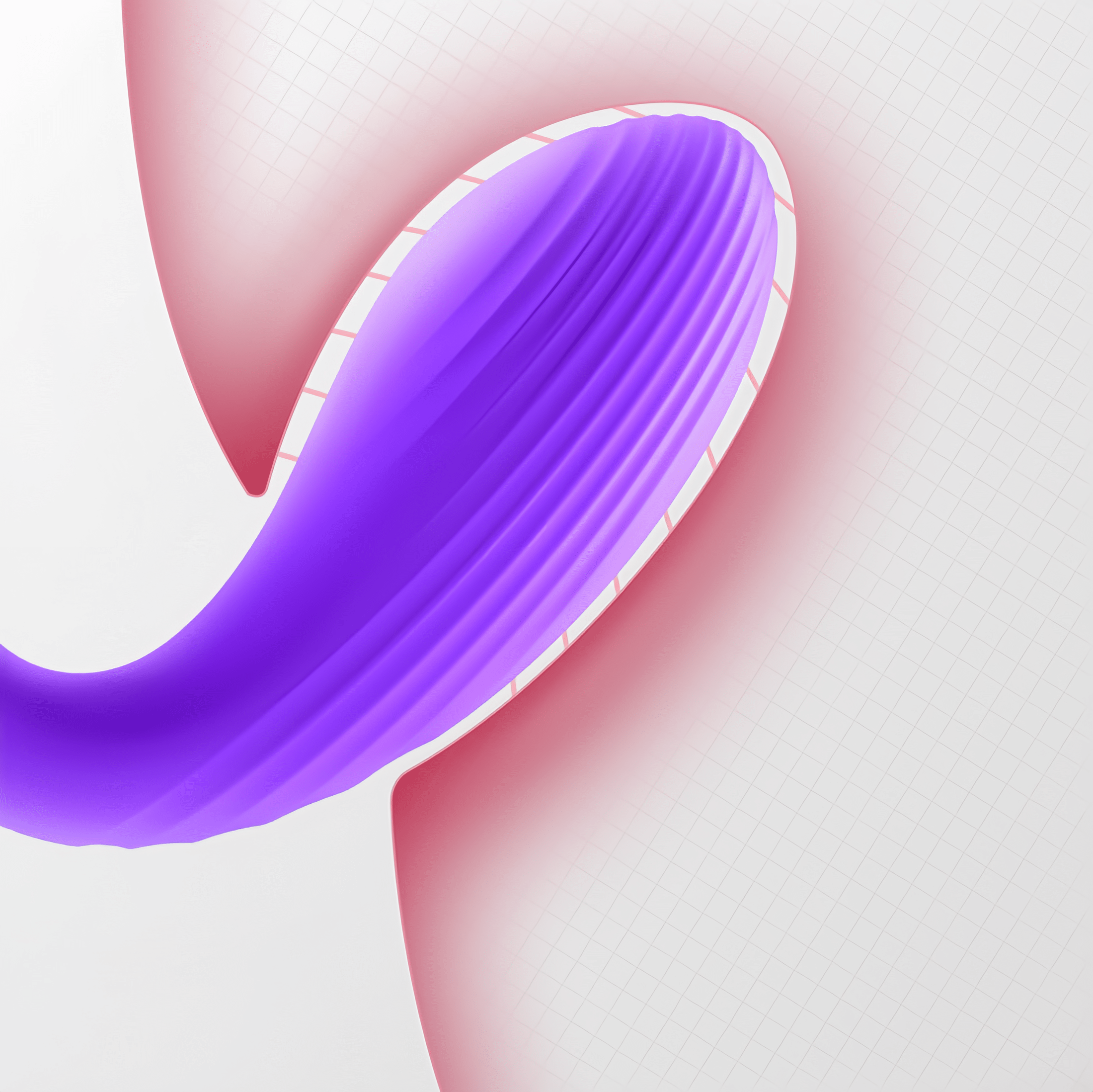 A close-up of the dual-node friction design. The horizontal stripes enhance stimulation and simultaneously cover multiple sensitive areas, including the clitoris and vagina, for a "double-point blast" of pleasure.