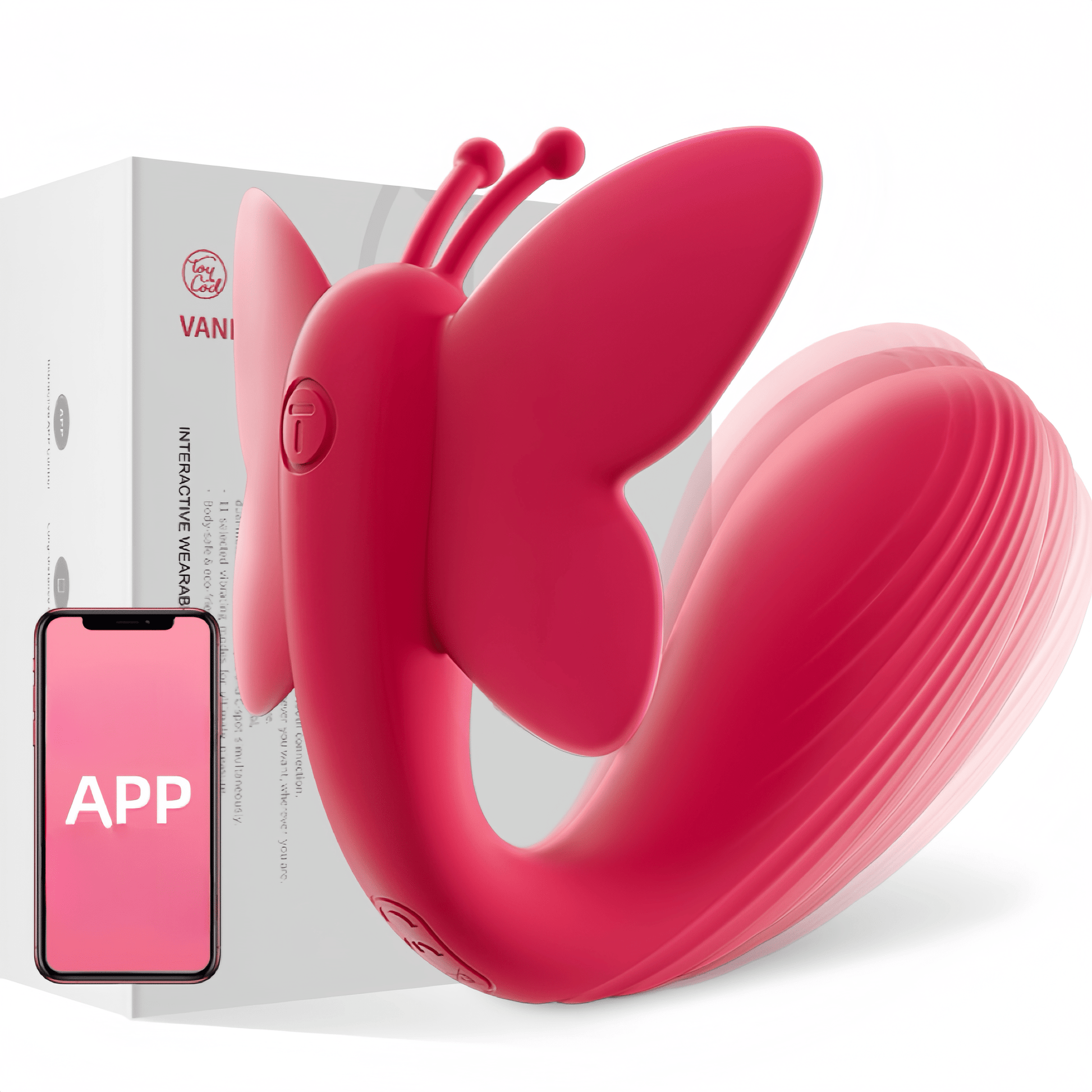 A close-up of the silicone material and horizontal stripes, creating a soft, skin-friendly feel and enhancing friction and stimulation. Complies with international standards.