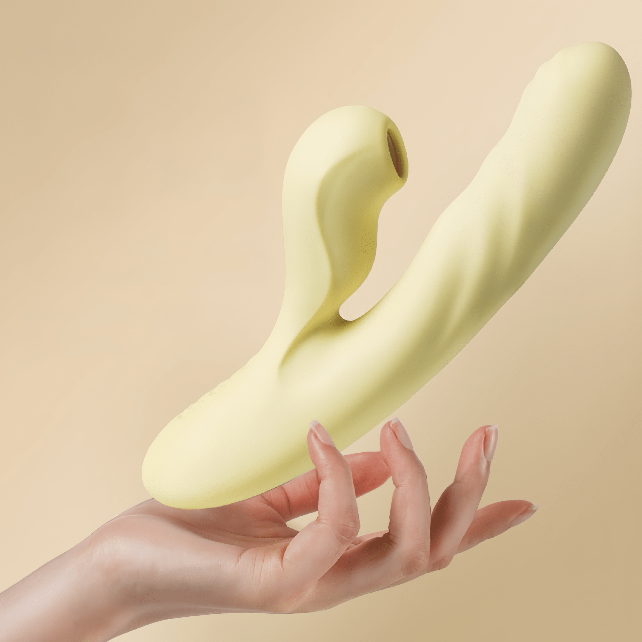 The product is shown held in one hand, measuring only 222mm long and weighing 240g, highlighting its compact portability and lightweight operation.