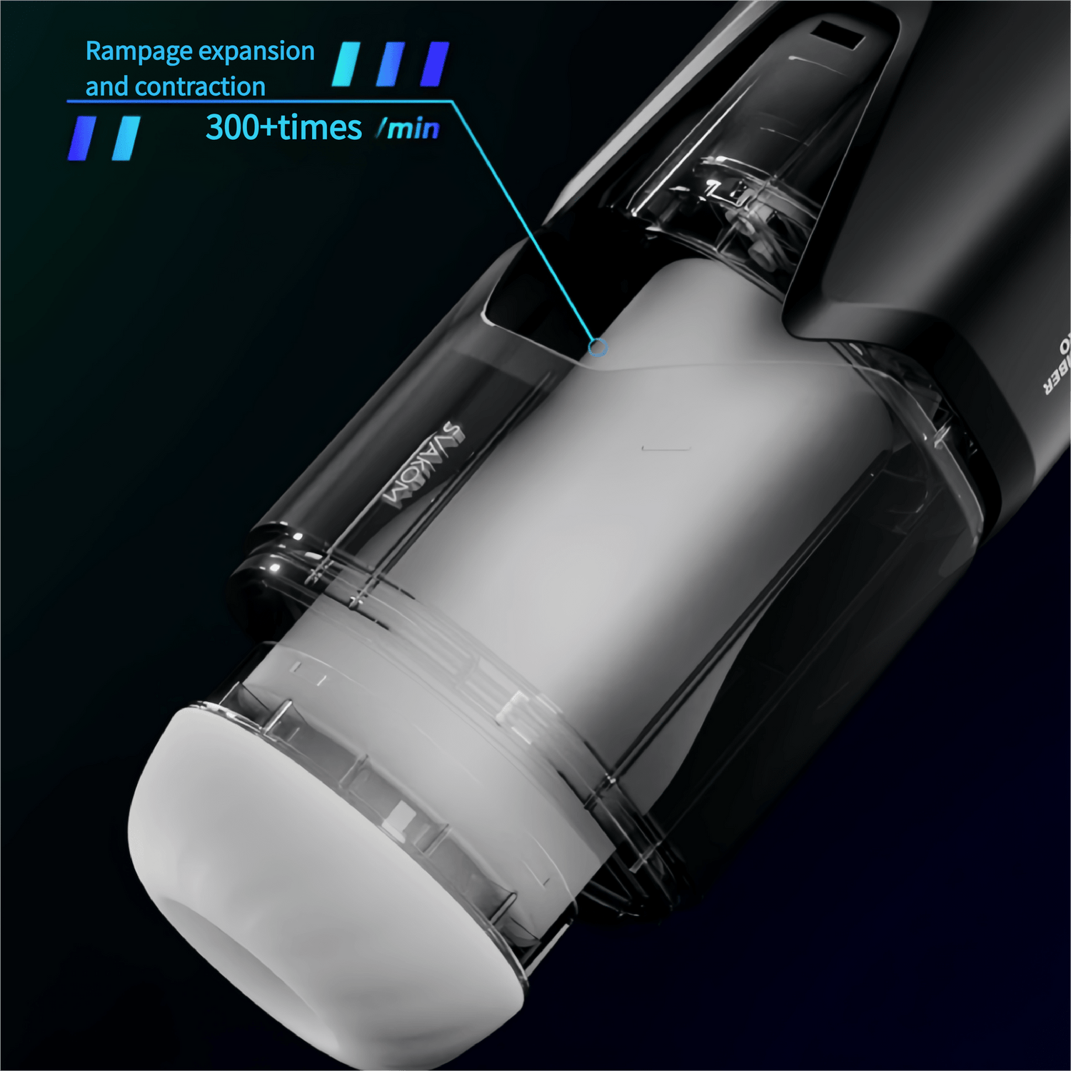 A test of its explosive expansion and contraction performance: Demonstrating high-frequency thrusts exceeding 300 times per minute, it surpasses the power limits of traditional masturbators.