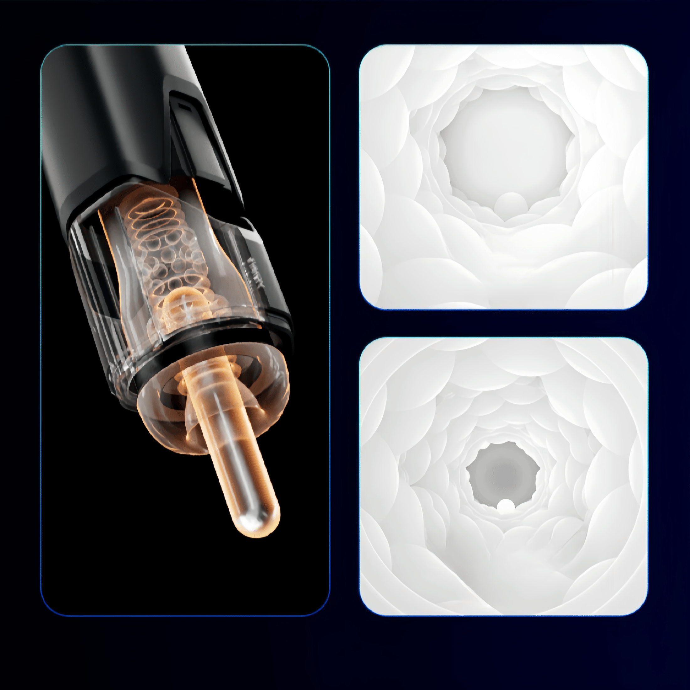 Clamping Tech Explosion: A storyboard shows the mechanical principles of the negative pressure suction system and the colloidal clamping structure working together to simulate the real-life clamping experience.