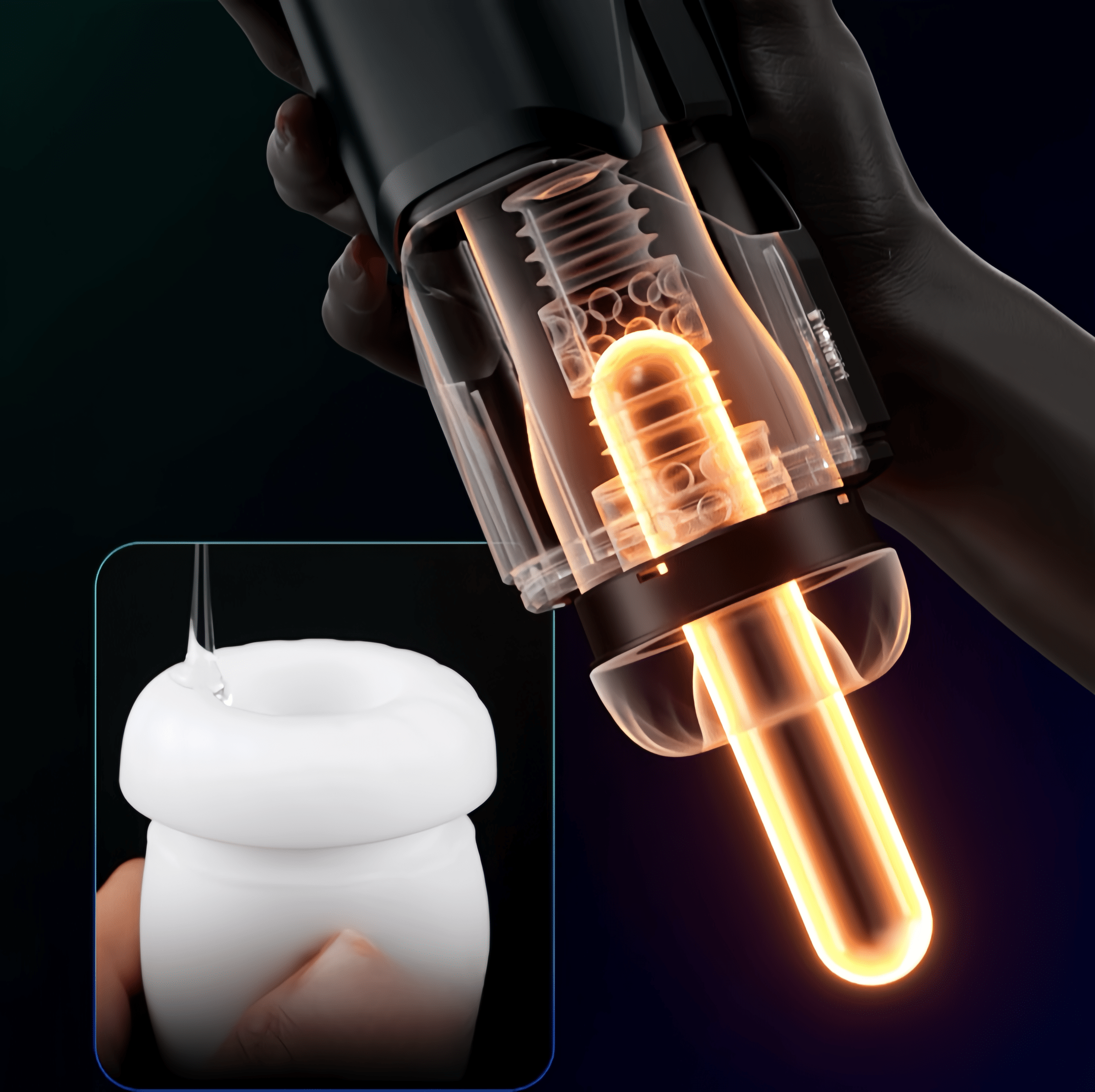 Teardown of the Silky Smooth Power Core: Showcasing the precise internal telescopic structure, the core emphasizes its reliability, preventing jamming and ensuring long-term use.