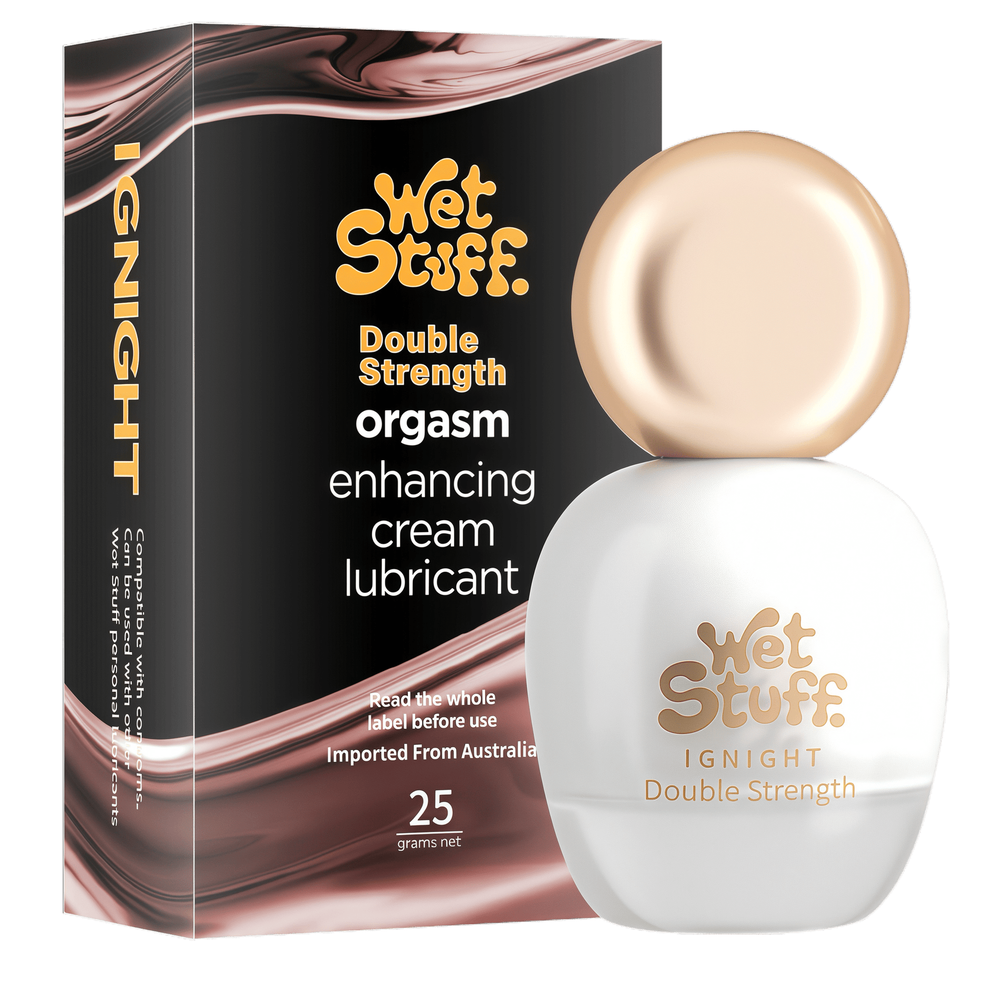 Wet Stuff IGNIGHT Double Strength Orgasm Enhancer 25g, a 39-year-old Australian brand, TGA Class I medical device certified