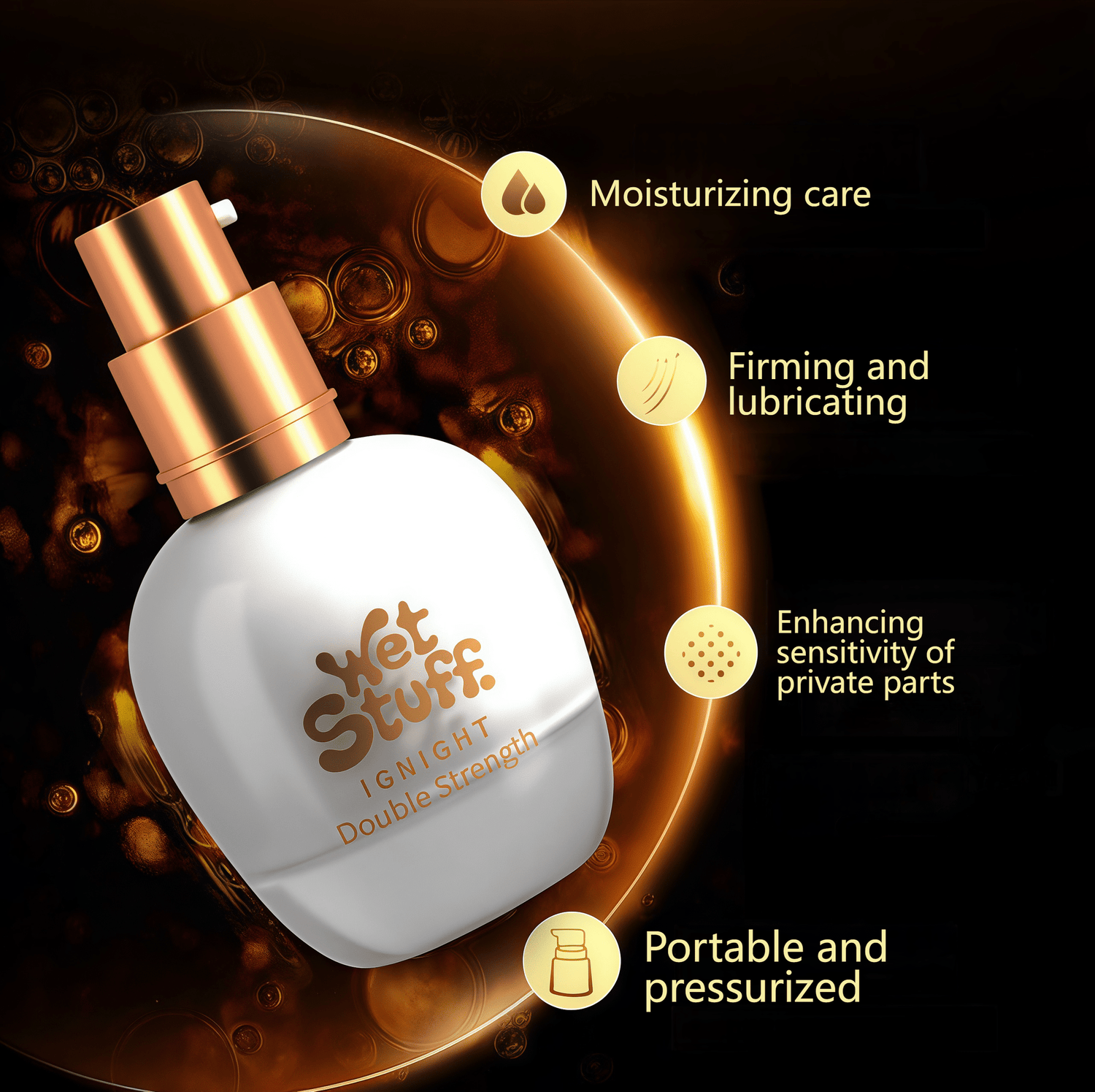 Product packaging: 25g portable bottle, 5-year shelf life, push-button bottle for precise dosage control