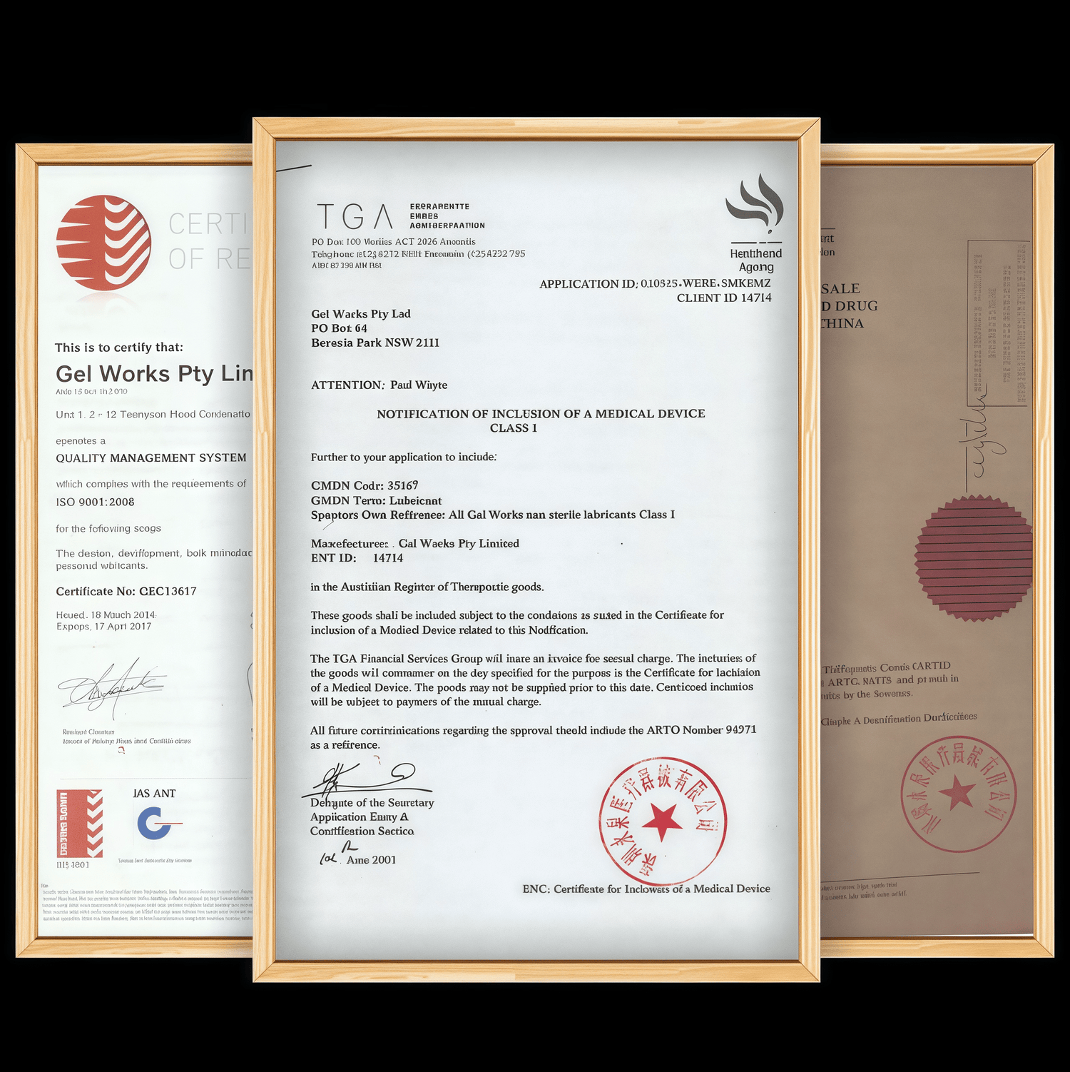 Australian TGA Class I medical device certification, guaranteeing safety and non-irritation.