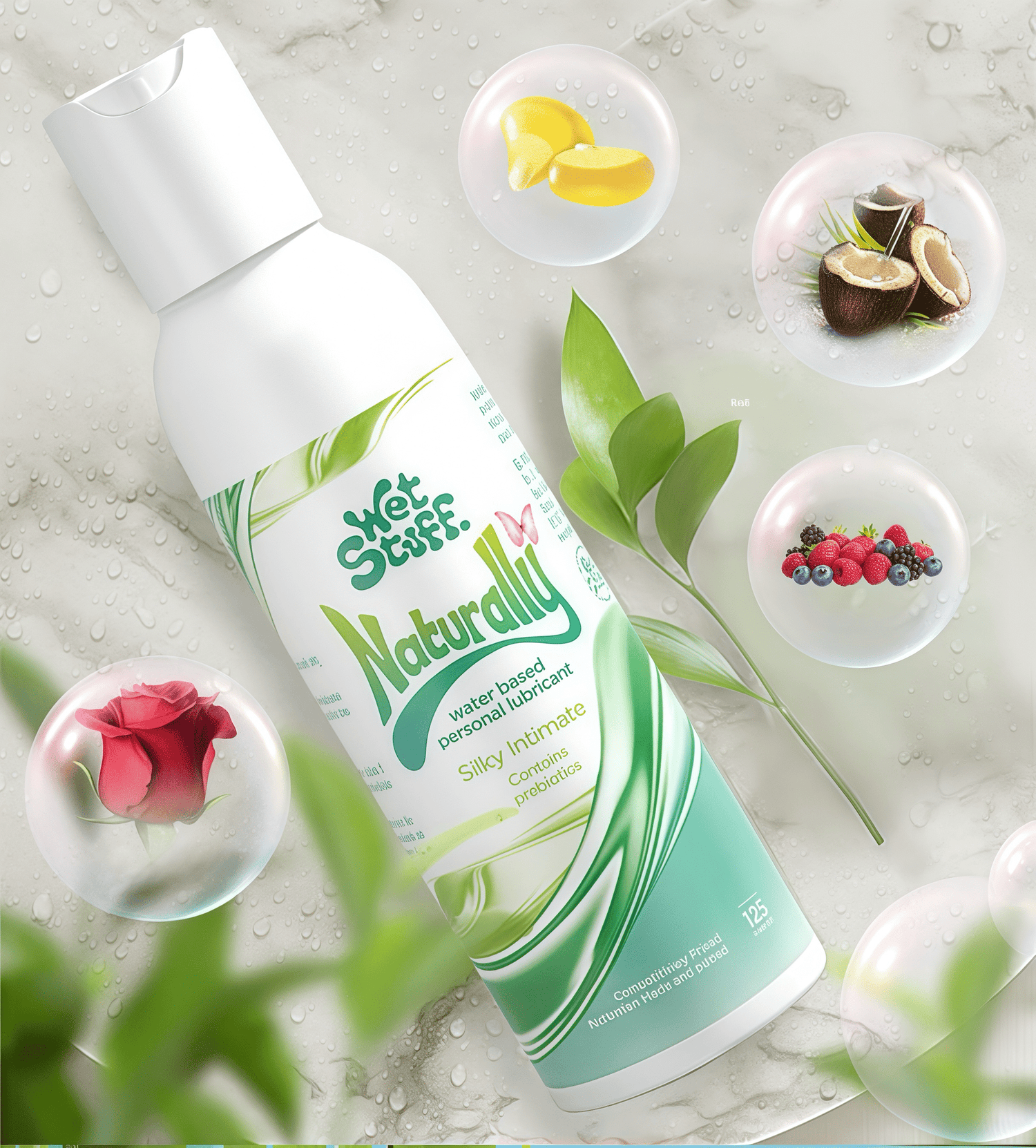 Key ingredient details: Corn extract, coconut, beet, rose extract, lactic acid, prebiotics (1.25g per bottle)